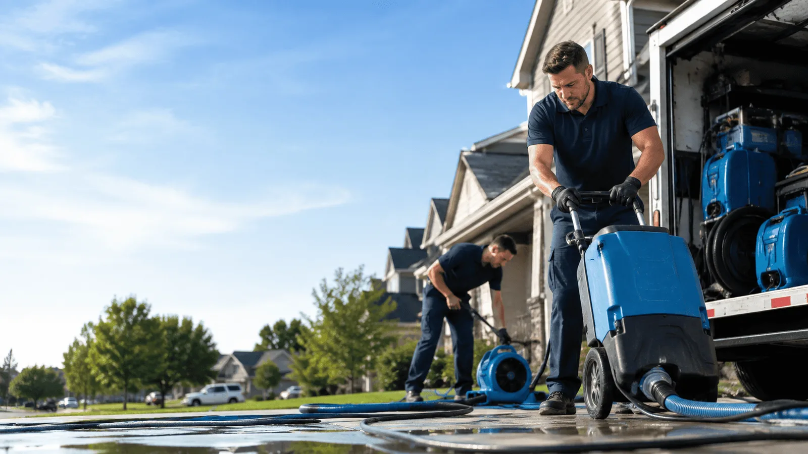 Dehumidification being performed in Mattapoisett, MA
